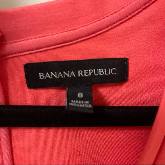 Banana Republic Pink Sleeveless Fit and Flare Cocktail Dress Pockets Size 8 - Picture 8 of 8